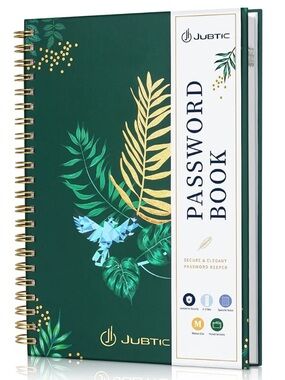JUBTIC Spiral Password Keeper Book